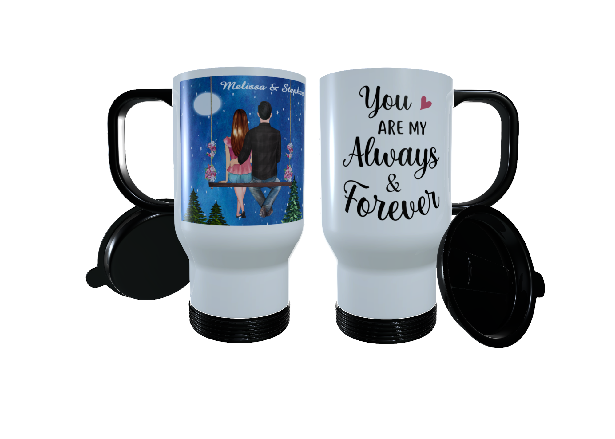 Always & Forever Star Skies Sweatheart Swing Travel Mug